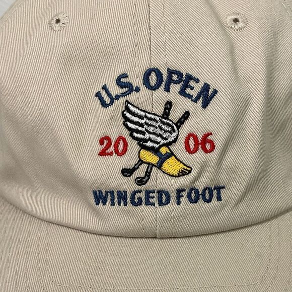 US Open 2006 Winged Foot Khaki USGA Member Adjustable Golf Hat Cap - Picture 2 of 7